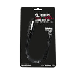 Adam Hall Stands SLED 1 ULTRA XLR 4 A - Lámpara de cuello de cisne XLR de 4 pines en ángulo con 4 COB-LED