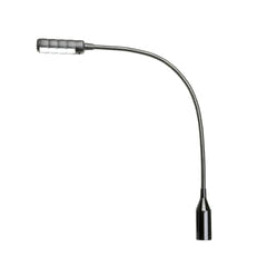 Adam Hall Stands SLED 1 ULTRA XLR 4 - Lámpara de cuello de cisne XLR de 4 pines con 4 LED COB