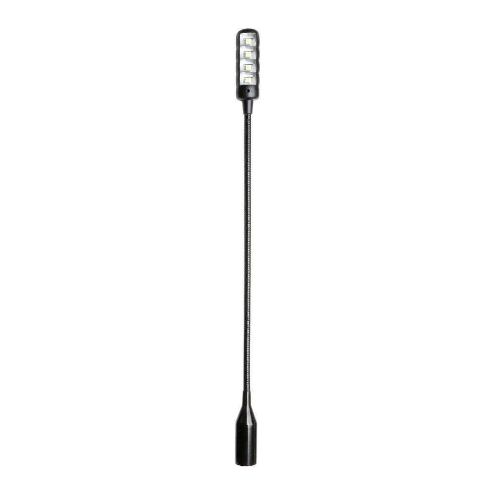Adam Hall Stands SLED 1 ULTRA XLR 4 - Lámpara de cuello de cisne XLR de 4 pines con 4 LED COB