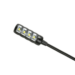 Adam Hall Stands SLED 1 ULTRA XLR 4 - Lámpara de cuello de cisne XLR de 4 pines con 4 LED COB