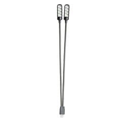 Adam Hall Stands SLED 2 ULTRA USB - Lámpara LED con doble cuello de cisne y conector USB