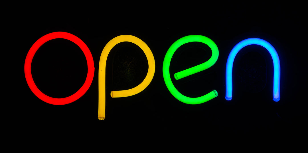 Letrero de Neón "Open" (39cm)
