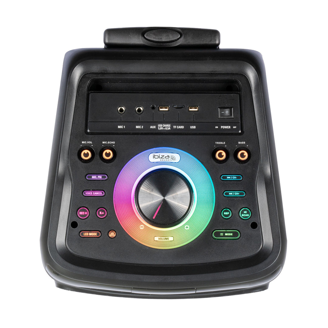IBIZA Altavoz para fiestas con luces y función de karaoke