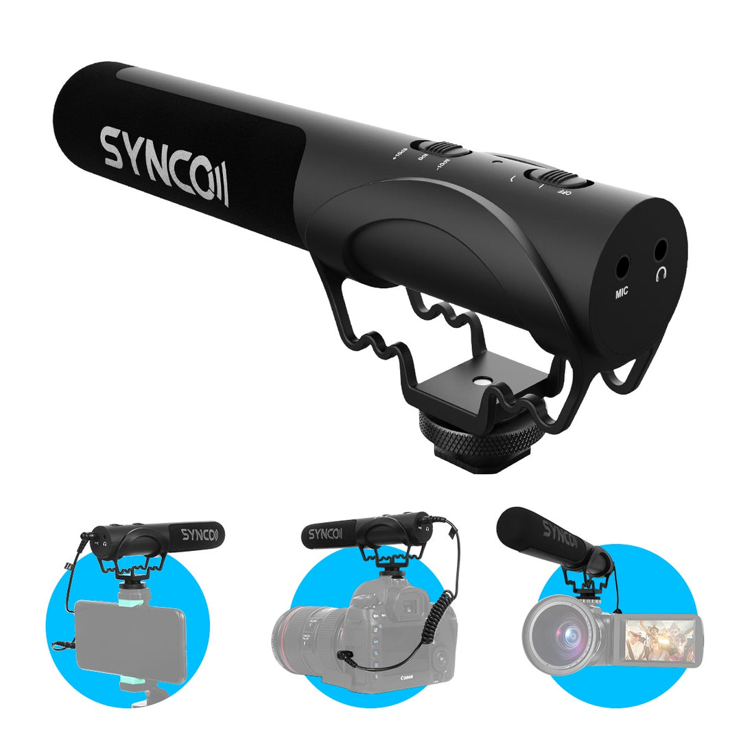 Micrófono compacto Synco para cámara DSLR