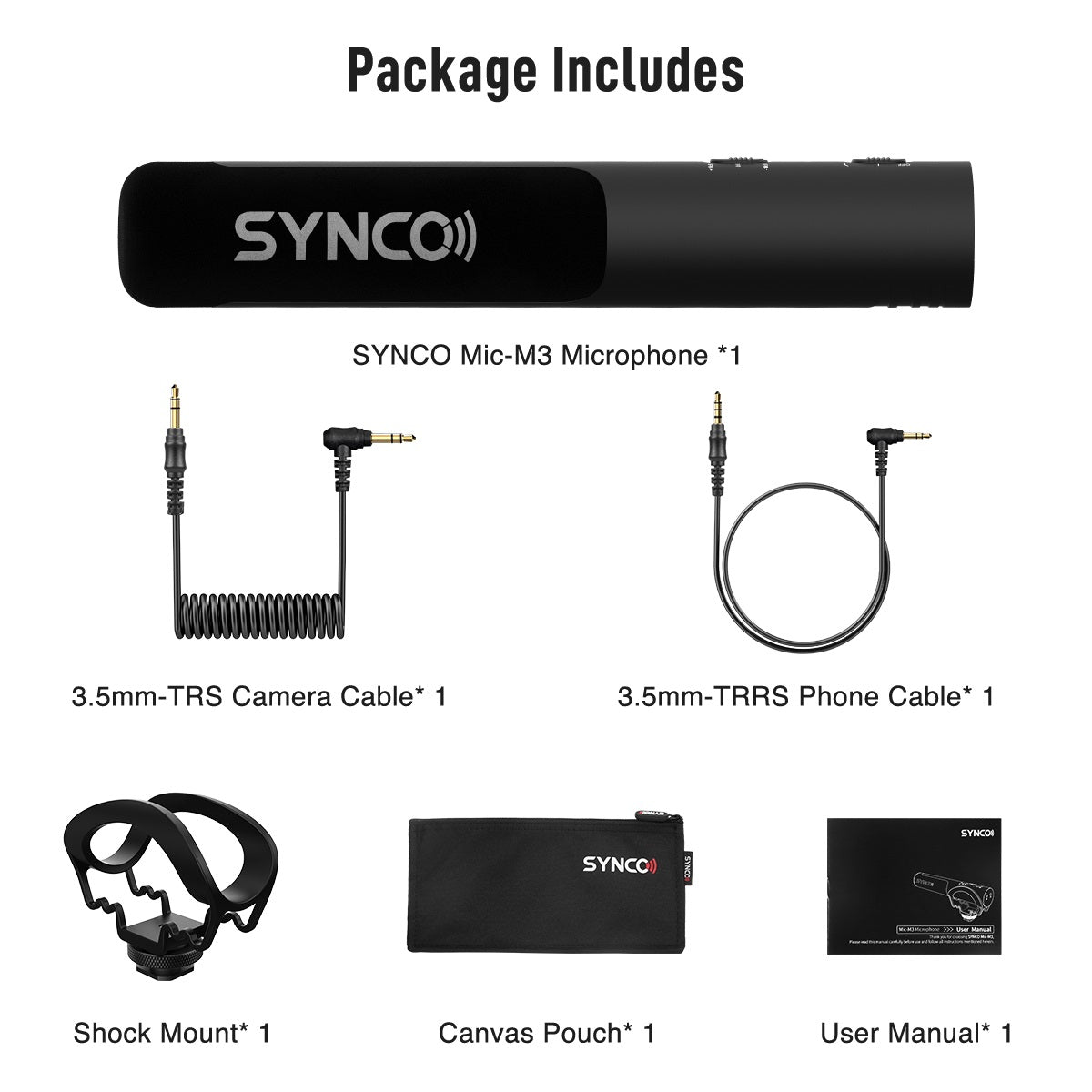 Synco kompakt mikrofon til DSLR kamera