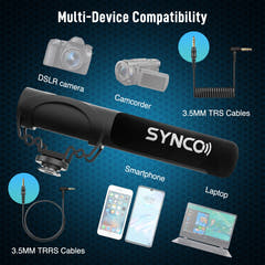 Micrófono compacto Synco para cámara DSLR