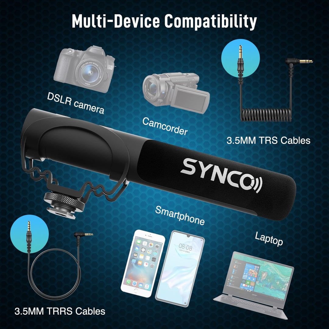 Micrófono compacto Synco para cámara DSLR
