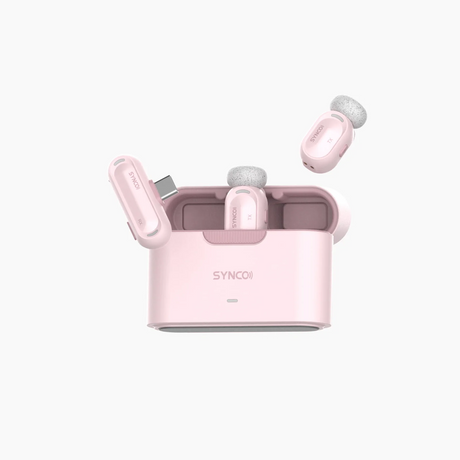 Synco Smic conjunto de micrófonos inalámbricos para USB-C, rosa