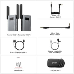 set de Micrófonos inalámbrico Synco 1 TX / 1 RX UHF 525 MHz-539.7 MHz