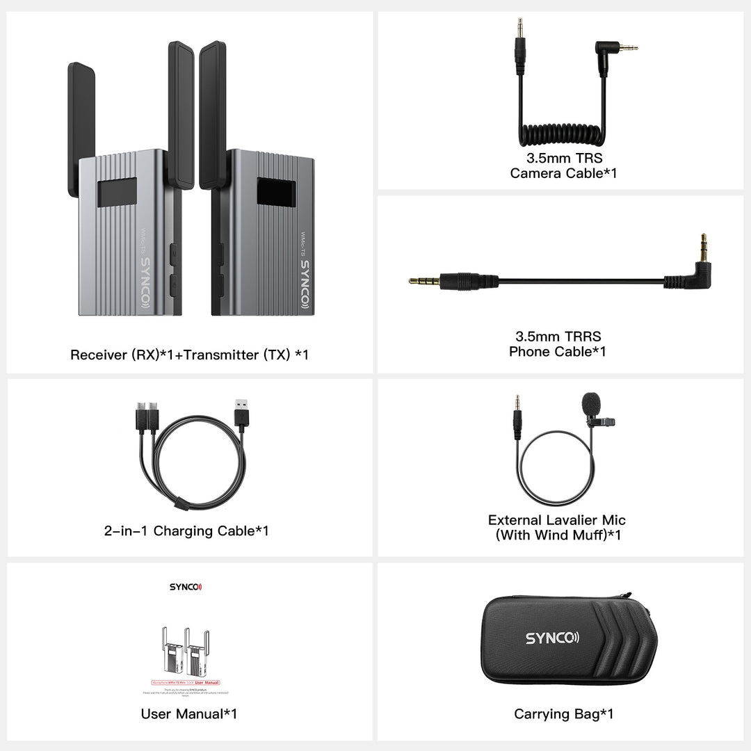 set de Micrófonos inalámbrico Synco 1 TX / 1 RX UHF 525 MHz-539.7 MHz