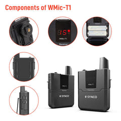 Sistema de micrófonos inalámbricos Synco para DSLR UHF frec. 572 - 586 MHz
