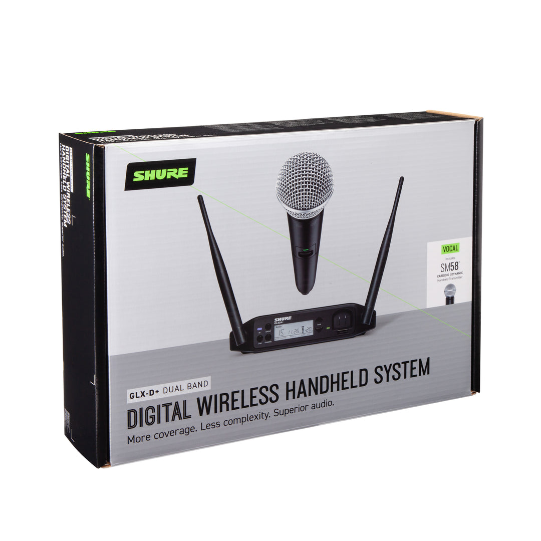 Shure GLXD24+ SM58 Sistema de Micrófono Inalámbrico