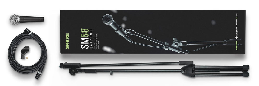 Shure SM58 LC Paquete de Micrófono para Voz