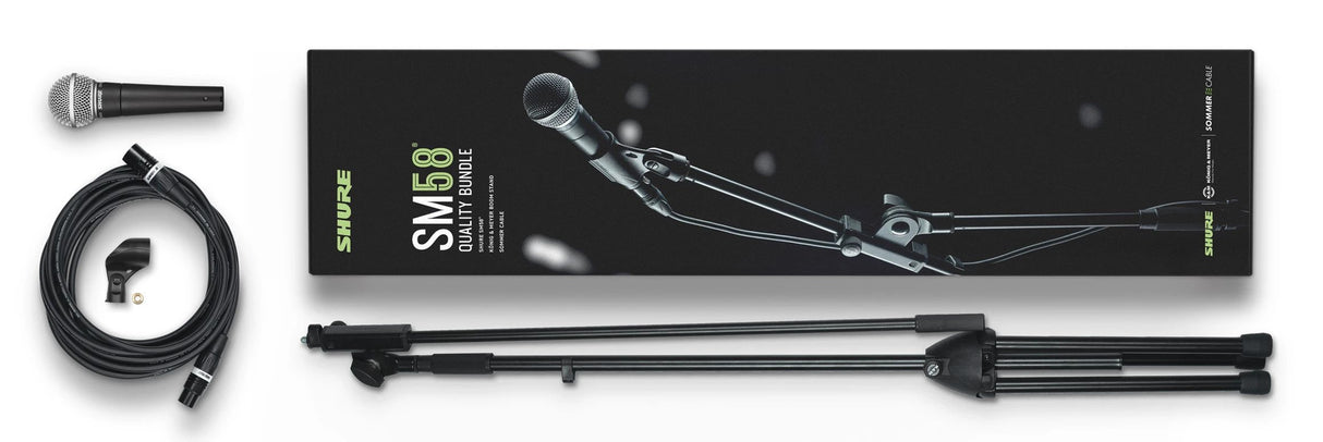 Shure SM58 LC Paquete de Micrófono para Voz