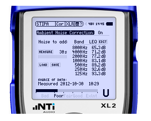 NTI XL 2 STIPA Analizador de Audio y Acústica de Mano