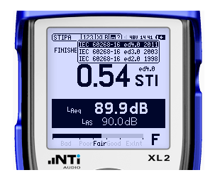 NTI XL 2 STIPA Analizador de Audio y Acústica de Mano
