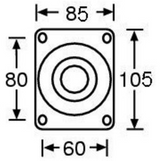 Swivel castor with brake 100mm