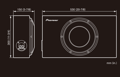 Pioneer TS-D10LB Subwoofer Slimline