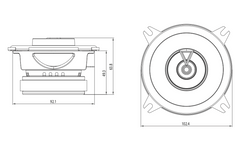 JBL CLUB 422F Set de Altavoces para Coche (10cm, 4")