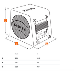 HERTZ Subwoofer activo (140W, 8")