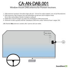 Pioneer DAB+ Antena de Parabrisas CA-AN-DAB.001