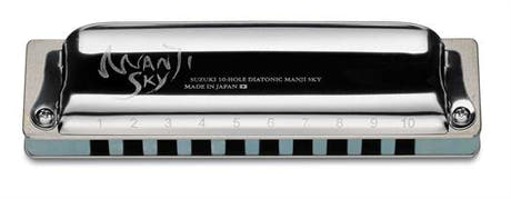 Suzuki Manji M-20S SKY Blues mundharmonika.Tone: Ab