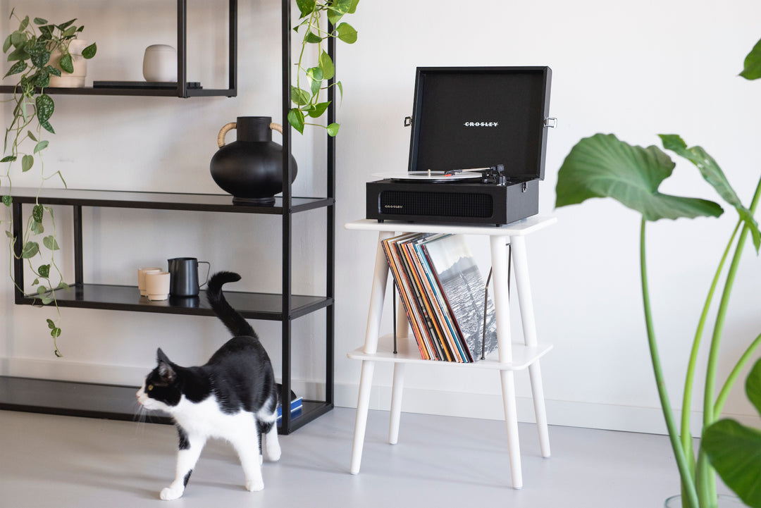 Crosley - Mueble para tocadiscos Manchester (Blanco)