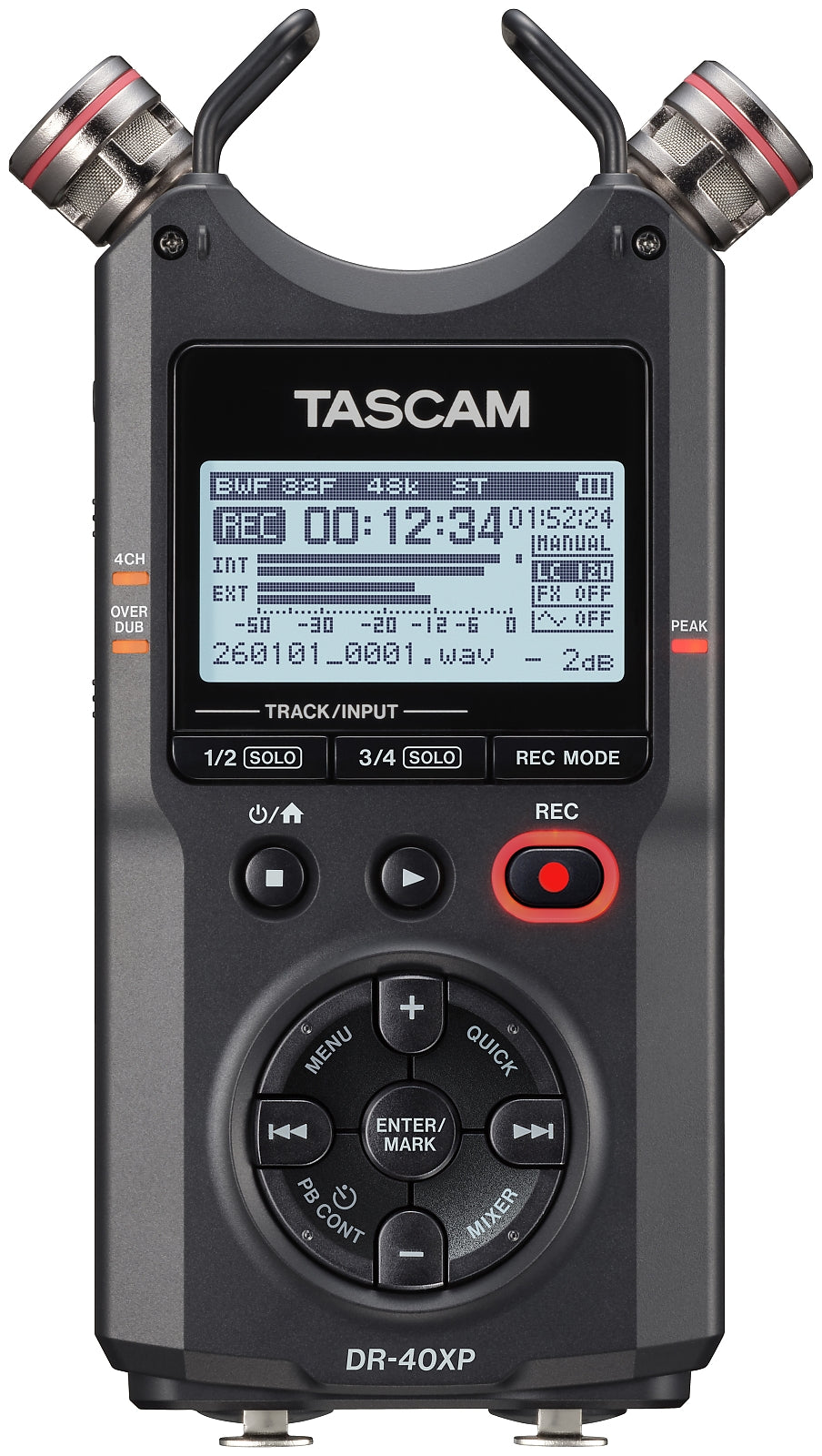 Grabadora portátil Tascam DR-40XP, dictáfono