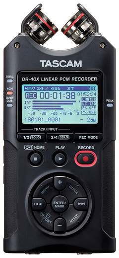 Tascam DR-40X grabadora portátil, dictáfono