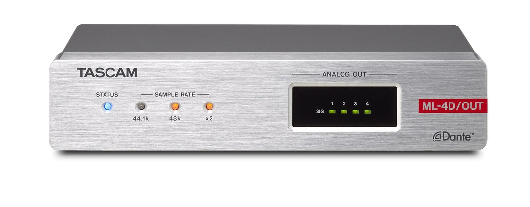 Tascam ML-4D OUT-X convertidor analógico Dante de 4 canales, XLR