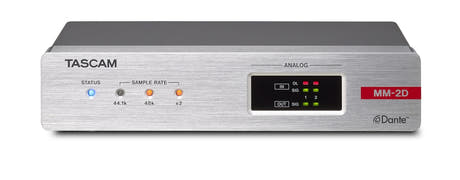 Tascam MM-2D Convertidor Dante analógico 2in / 2 out, XLR