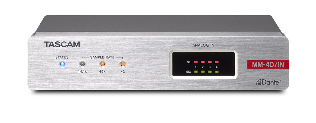 Tascam MM-4D IN Convertidor Dante analógico de 4 canales, XLR