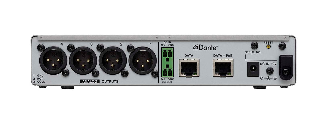 Tascam MM-4D IN Convertidor Dante analógico de 4 canales, XLR