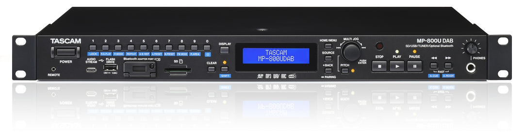 Reproductor multimedia Tascam con SD/USB y sintonizador DAB/FM