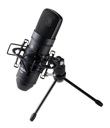 Tascam TM-80 micrófono de condensador incluido soporte, Negro