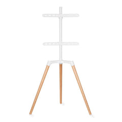 Soporte de suelo para TV (Blanco, Haya, 50-65")