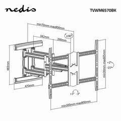 Soporte de TV de Movimiento Completo (43-90")