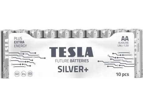Tesla Silver+ AA Pilas Alcalinas (10 uds)