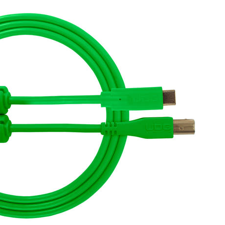UDG Ultimate Audio Cable USB 2.0 C-B Verde Recto 1,5m