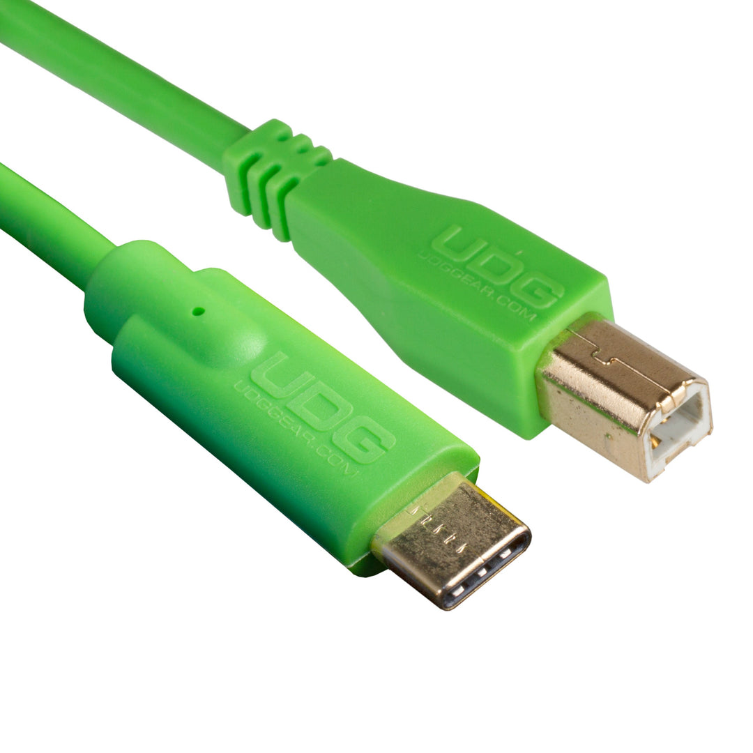 UDG Ultimate Audio Cable USB 2.0 C-B Verde Recto 1,5m