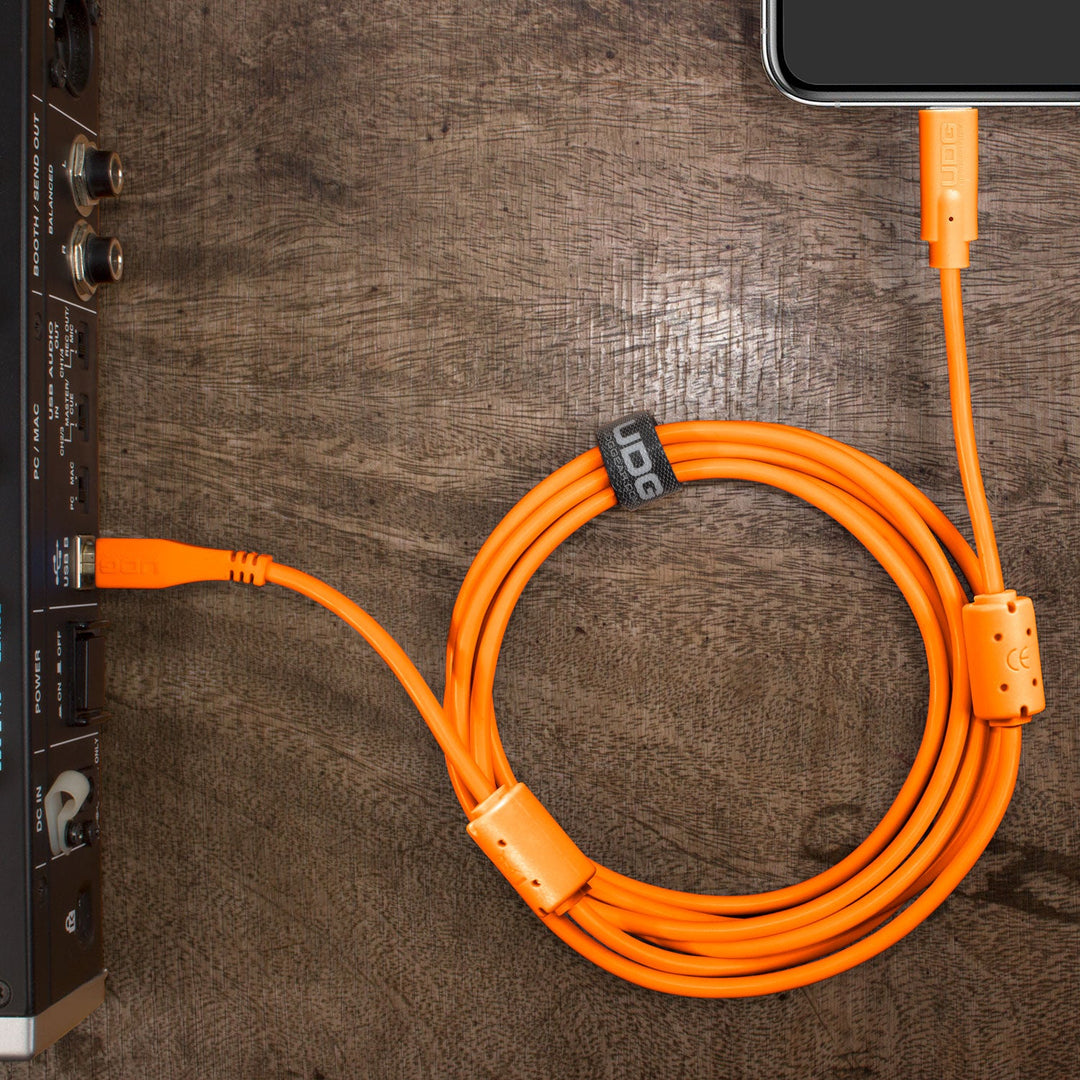 UDG Ultimate Audio Cable USB 2.0 C-B Naranja Recto 1,5m
