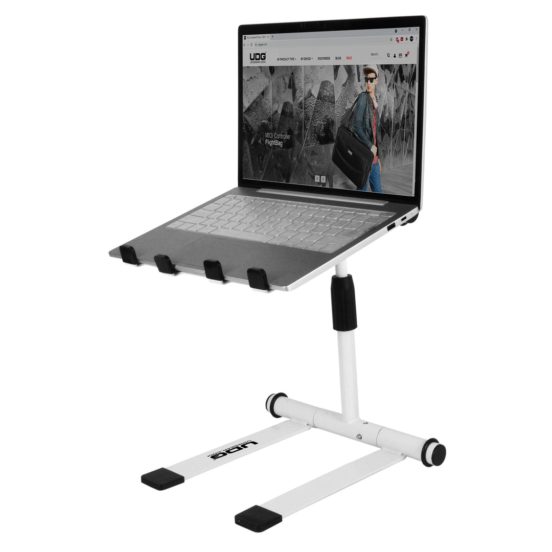 UDG Ultimate Stand para portátil ajustable en altura blanco