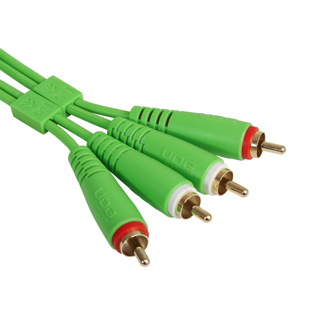 UDG Ultimate Audio Cable Set RCA - RCA Verde Recto 3m