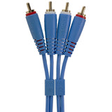 UDG Ultimate Audio Cable Set RCA - RCA Azul Recto 3m