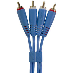 UDG Ultimate Audio Cable Set RCA - RCA Azul Recto 1,5m