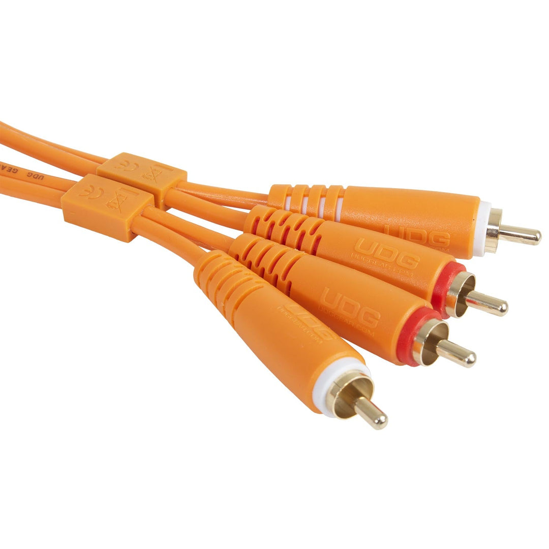 UDG Ultimate Audio Cable Set RCA - RCA Naranja Recto 3m