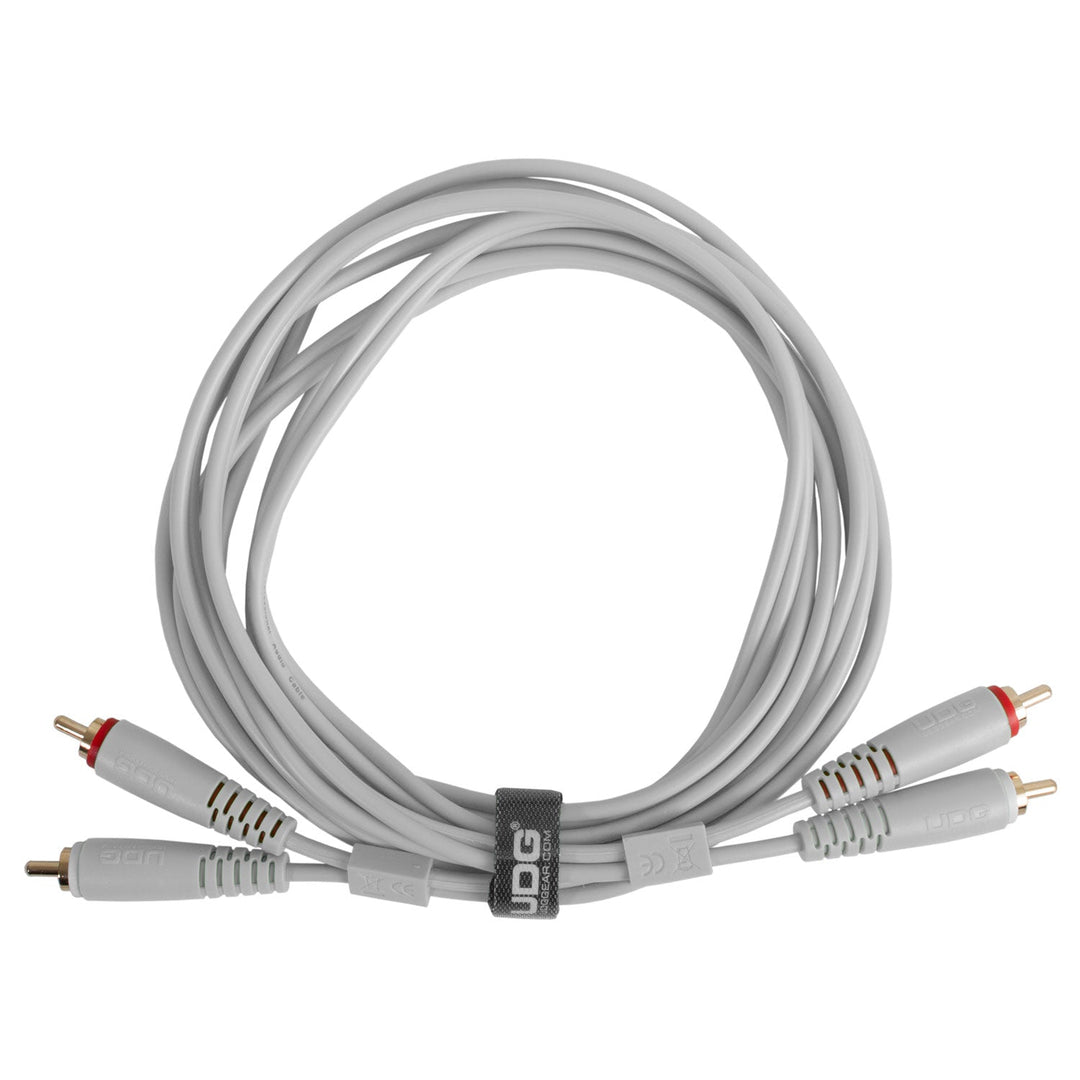 UDG Ultimate Audio Cable Set RCA - RCA Blanco Recto 3m