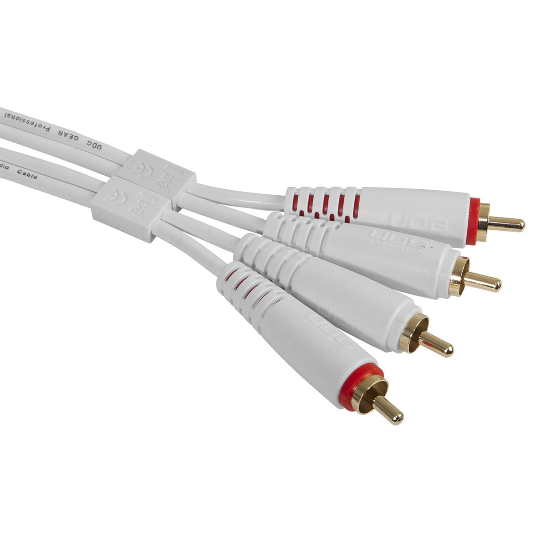 UDG Ultimate Audio Cable Set RCA - RCA Blanco Recto 3m