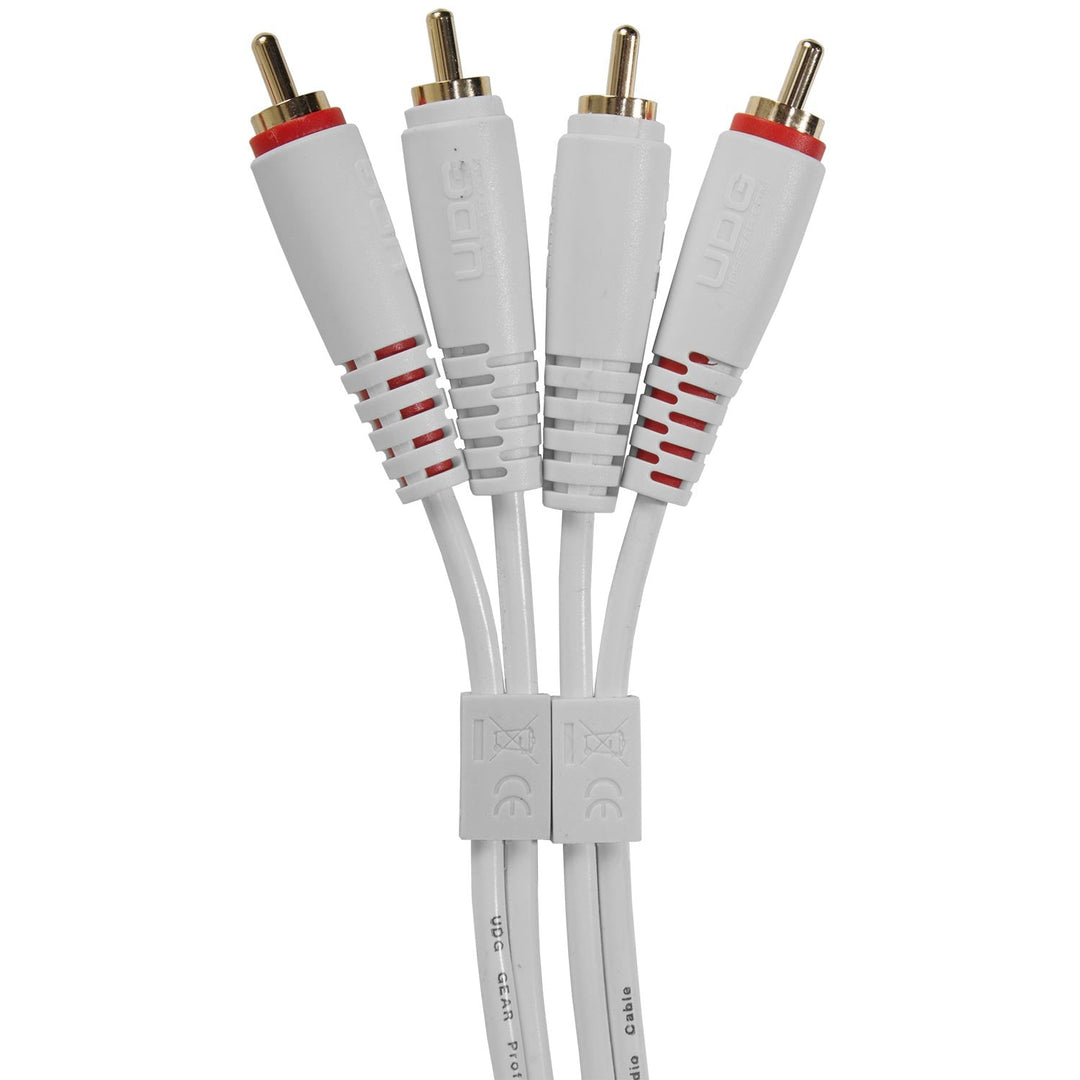 UDG Ultimate Audio Cable Set RCA - RCA Blanco Recto 3m