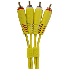 UDG Ultimate Audio Cable Set RCA - RCA Amarillo Recto 3m